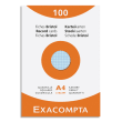 EXACOMPTA Etui de 100 fiches bristol non perforées 210x297mm (A4) 5x5 assortis photo du produit