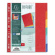 EXACOMPTA Jeu d'intercalaires 6 positions format 24x30cm pour pochettes perforées. Carte lustrée 3/10e. photo du produit