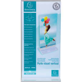 EXACOMPTA Porte-visuel droit vertical format DL 1/3 A4 - Cristal 83158D photo du produit