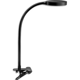 CEP Lampe bureau FLEX à pince. Bras flexible en métal gainé, tête orientable. Variateur d'intensité. Noir photo du produit