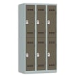 PIERRE HENRY Vestiaire 2 Cases + 3 Colonnes - Dimensions : L90 x H180 x P50 cm Gris perle basalte photo du produit