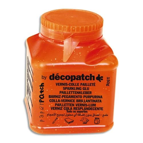 DECOPATCH Pot de vernis colle pailletée 150g photo du produit Principale L