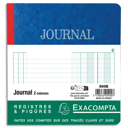 EXACOMPTA Piqûre journal folioté 21x19cm 80 pages. Coloris assortis photo du produit Principale L