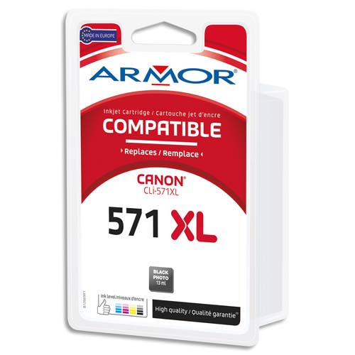 ARMOR Cartouche compatible CANON CLI-571XL pb B12669R1 photo du produit Principale L