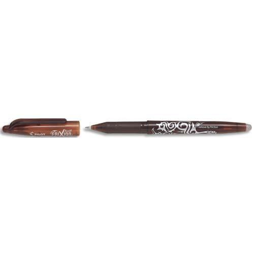 PILOT Stylo bille encre gel qui s'efface à l'aide de la gomme en bout de stylo  FriXion Marron