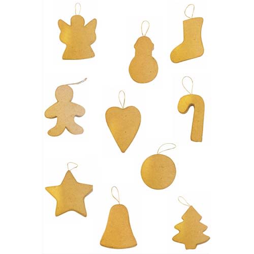 GRAINE CREATIVE Lot de 10 formes en carton thème Noël assorties photo du produit Principale L