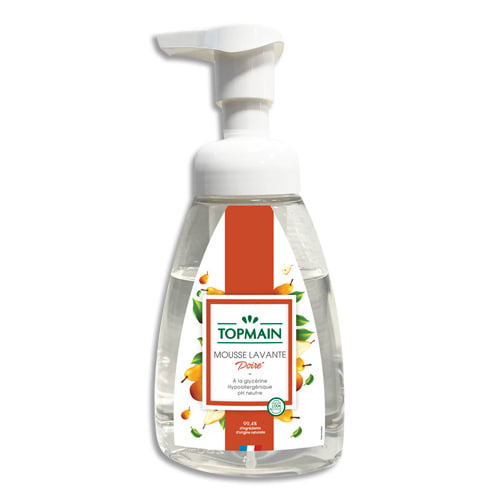 TOPMAIN Flacon poussoir 300ml mousse lavante pour les mains parfum Poire photo du produit Principale L