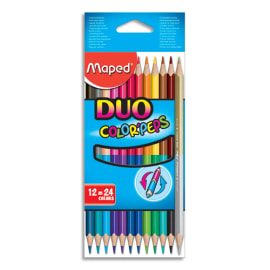 Crayon de couleur x24 MAPED : la pochette de 24 crayons de couleur à Prix  Carrefour