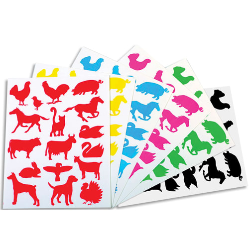 APLI KIDS Pochette de 12 feuilles de gommettes sur la thématique des animaux de la ferme photo du produit Principale L