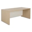 GAUTIER OFFICE Bureau droit + voile de fond Brabant Chêne Blanc - Dimensions : L180 x H75 x P90 cm photo du produit