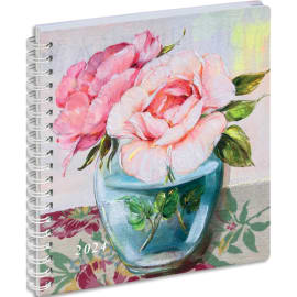 EXACOMPTA Agenda poche SOPHIE ADDE Lady 18W, spiralé,Janvier à Décembre 2024 17x15cm Vase photo du produit