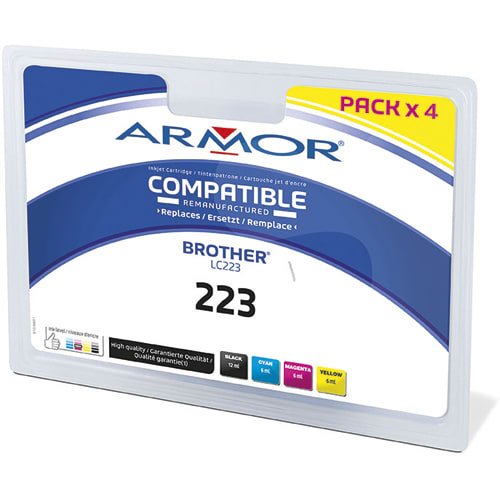 4 Cartouches LC-223 compatibles Brother