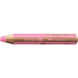 STABILO woody 3in1 crayon de couleur multi-surfaces mine extra-large (10 mm) - Rose photo du produit