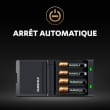 DURACELL Chargeur Piles Rechargeables 45 minutes, CEF27 avec 2 accus AA 1300 mAh et 2 accus AAA 750 mAh photo du produit Secondaire 3 S