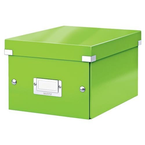 LEITZ Boîte CLICK&STORE. Format S A5 - Dimensions : L21.6 x H16 x P28. 2 cm. Coloris Vert photo du produit Principale L