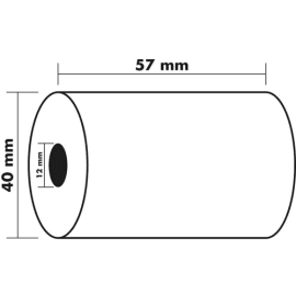 Rouleau TPE/CB - Bobine thermique - 57x50x12 mm - sans bisphénol A