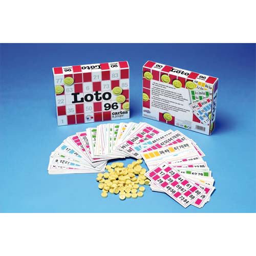 Loto - 96 cartes - Coffret comportant 96 cartons + 90 pions (de 1 à 90). photo du produit Principale L