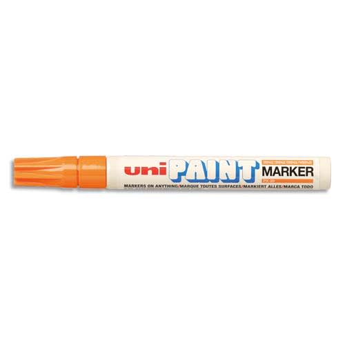 UNI-BALL Marqueur peinture à base d'huile indélébile pte moy ogive corps métal coloris Orange UNI PAINT photo du produit Principale L