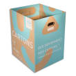 RECYGO Lot de 3 Collecteurs de Cartons Ecobox, carton recyclé Marron Bleu clair, 132L, L50 x H60 x P44 cm photo du produit