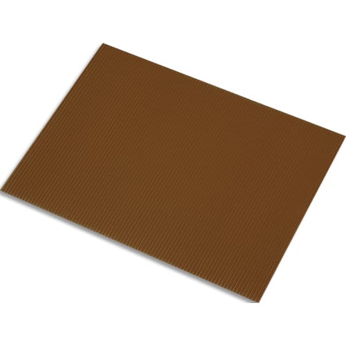 FABRIANO Lot de 5 feuilles de carton ondulé 328g, dimensions 50 x 70 cm, coloris marron photo du produit Principale L