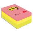 POST-IT Lot de 6 blocs repositionnables de 100 feuilles 102 x 152 mm néon assortis photo du produit