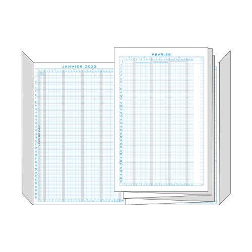 EXACOMPTA Planning dépliant Congés et Absences Janvier à Décembre 2024 - format : 20 x 29,7 cm photo du produit Secondaire 1 L