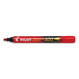 PILOT Marqueur permanent MARKER 400 pointe biseautée large encre Rouge photo du produit