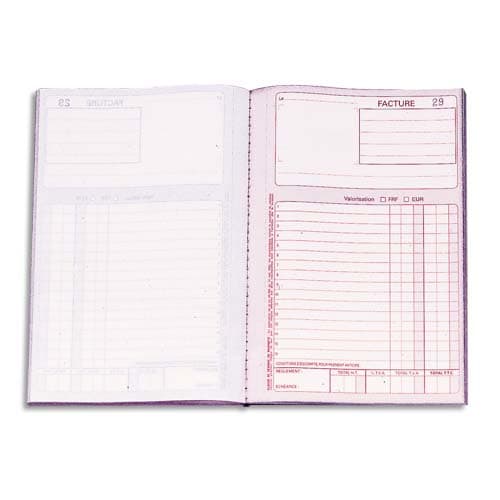 PLEIN CIEL Carnet texté Facture format 14,8x21cm. 50 feuilles autocopiantes en dupli photo du produit Principale L