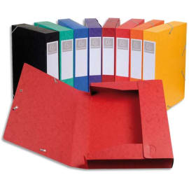 EXACOMPTA Boîte de classement dos 2,5 cm, en carte lustrée 5/10e coloris assortis photo du produit