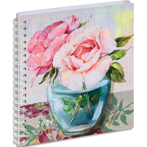 EXACOMPTA Agenda poche SOPHIE ADDE Lady 18W, spiralé,Janvier à Décembre 2024 17x15cm Vase photo du produit Principale L