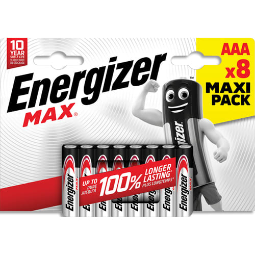 ENERGIZER Blister de 8 piles AAA LR03 Max 7638900437980