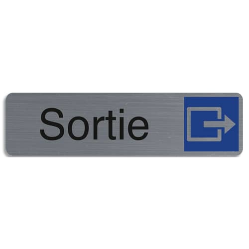 EXACOMPTA Plaque adhésive imitation aluminium Sortie 16,5X4,4 cm 67173E photo du produit Principale L