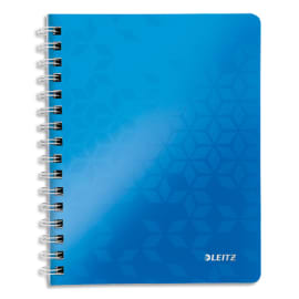 LEITZ Cahier à spirales WOW, 160 pages détachables A5, PP, bleu photo du produit