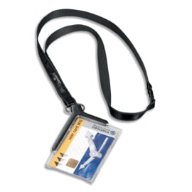 DURABLE Boîte 10 Porte-badges DELUXE 1 carte + lacet textile photo du produit
