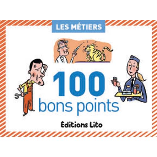 LITO DIFFUSION Boîte de 100 bons points thèmes les métiers avec texte pédagogique format 6,2x8,2cm photo du produit Principale L