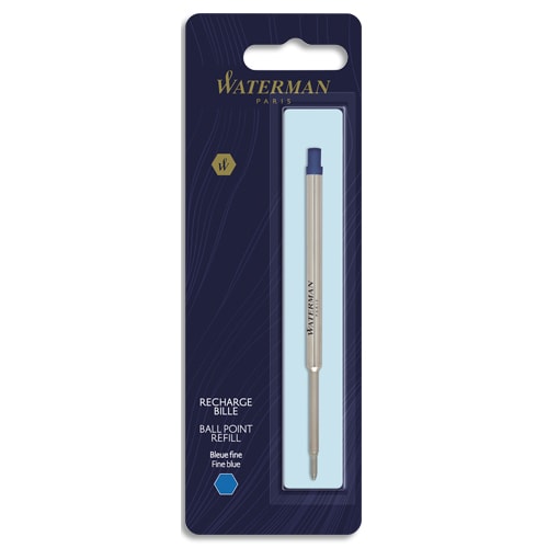 WATERMAN Recharge pour bille pointe fine encre Bleue. En blister. photo du produit Principale L