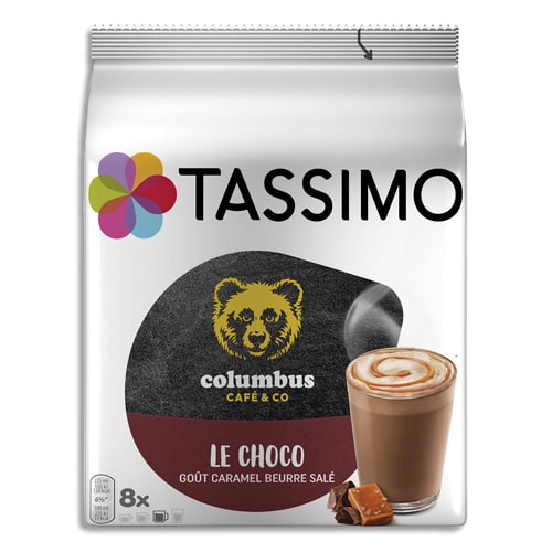 TASSIMO Sachet 8 doses de Colombus Chocolat Goût original de caramel au beurre salé photo du produit Principale L