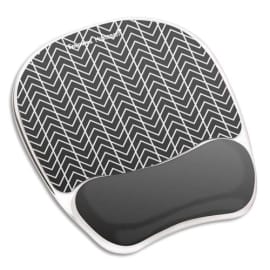 FELLOWES Tapis de souris avec repose-poignet Microban - Gel Crystal - Chevrons 9653401 photo du produit