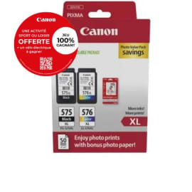 CANON Pack 2 Cartouches Jet d'encre Noir XL + Couleur XL PG-575XL / CL-576XL photo du produit