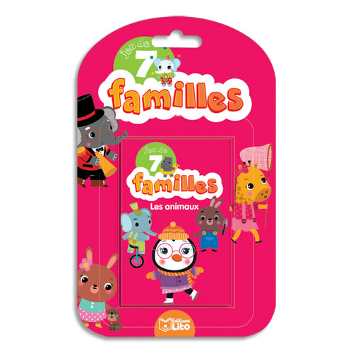 LITO DIFFUSION Jeu de cartes des 7 familles thème les animaux photo du produit Principale L