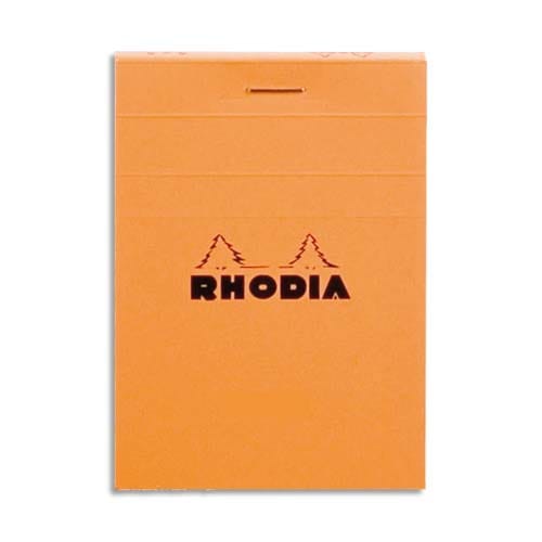 RHODIA Bloc de direction couverture Orange 80 feuilles (160 pages) format A7 réglure 5x5 photo du produit Principale L