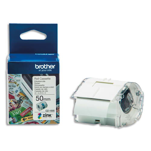 BROTHER Ruban CZ adhésif repositionnable pour VC-500W, 50 mm x 5m CZ1005 photo du produit Principale L