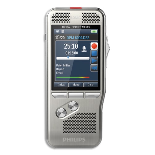 PHILIPS Pocket Mémo DPM8100 interr 4 positions,carte SD,station accueil ACC8120,batterie ACC8100 photo du produit Principale L