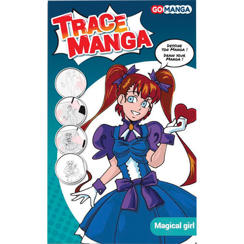 OZ INTERNATIONAL Pochoir Trace Manga pour apprendre à tracer des personnages Manga ''Magical Girl'' photo du produit Principale L