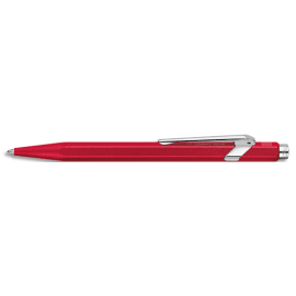 CARAN D'ACHE Stylo bille 849 Colormat X: Corps hexagonal en aluminium, finition microbillée - Corps Rouge photo du produit