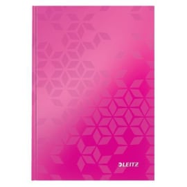 LEITZ Cahier WOW 14,8x21cm, 160 pages 5x5. Couverture rigide. Coloris Rose photo du produit