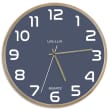 UNILUX Horloge murale Baltic, cadre en bois. Fonctionne avec 1 pile AA fournie. Diamètre 31,5 cm. Bleu photo du produit