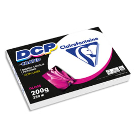 CLAIREFONTAINE Ramette 250 feuilles A4 200g DCP coated brillant 2 faces 6861 photo du produit