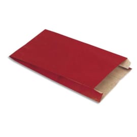 Paquet de 250 sachets kraft Rouge - Format : O16 x H25 x S8 cm photo du produit