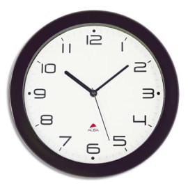 ALBA Horloge murale Hornew silencieuse Noire, pile AA non fournie - Diam&egrave;tre 30 cm photo du produit